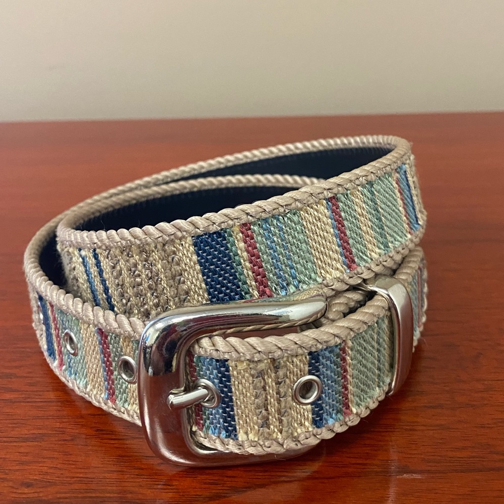 Vintage Elite color block belt Sz S/XS